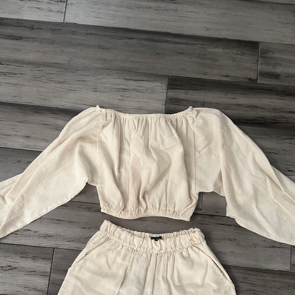 Cream Women's Off-Shoulder Jumpsuit - Picture 3 of 3